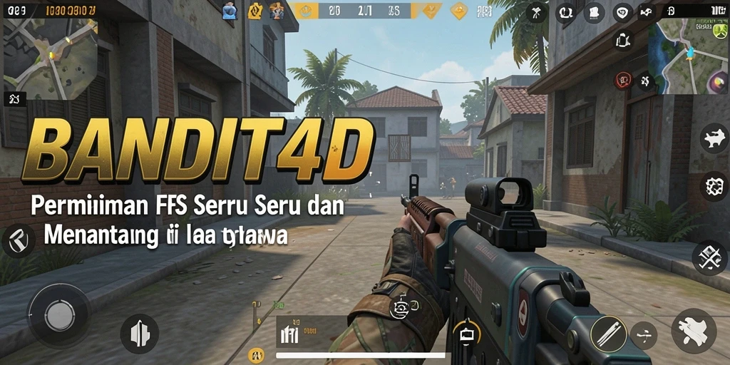Screenshot gameplay BANDIT4D dengan aksi seru dalam pertempuran FPS.