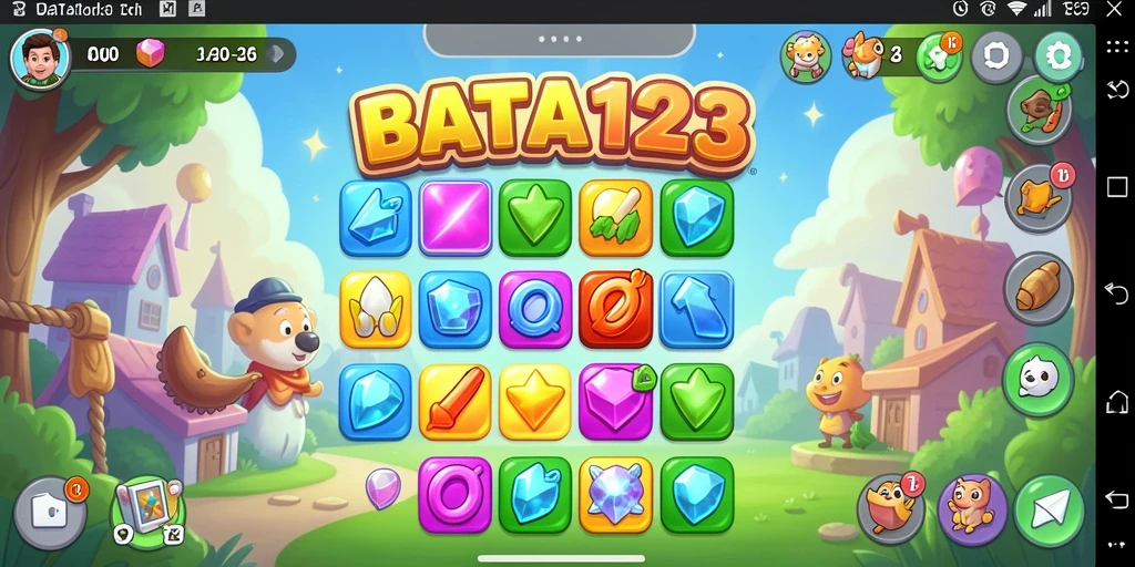 Tampilan dinamis dari gameplay BATA123 yang penuh warna.