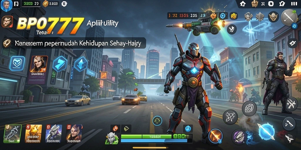 Screenshot BPO777 menampilkan antarmuka aplikasi Utility yang simpel dan fungsional.