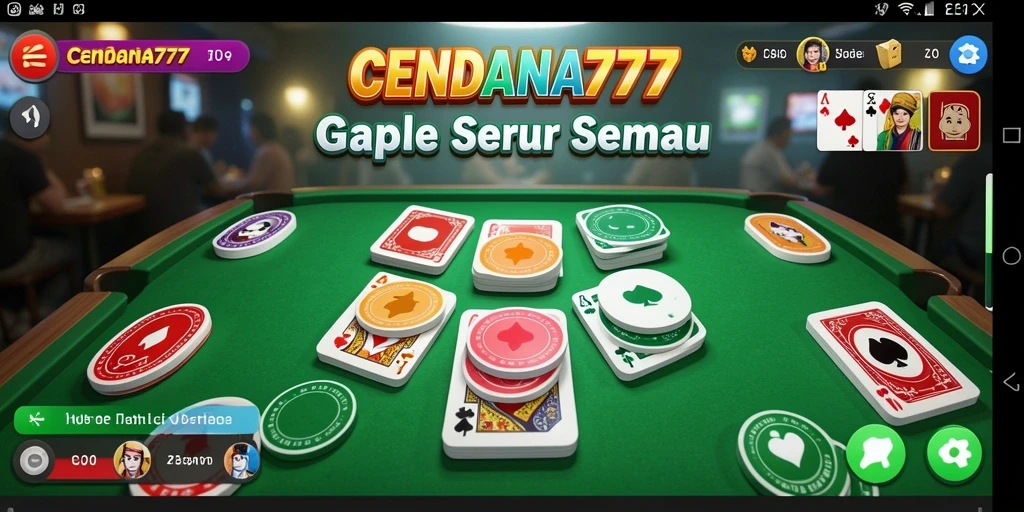 Screenshot gameplay CENDANA777 yang menunjukkan aksi seru permainan Gaple.