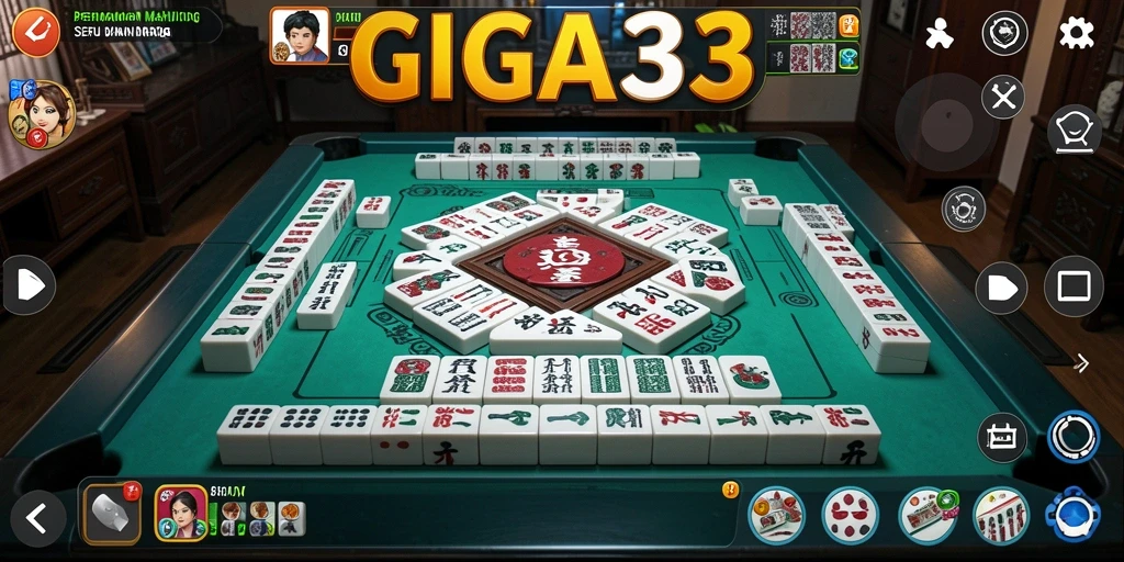 Screenshot GIGA33 menampilkan gameplay Mahjong yang menantang dan menarik.