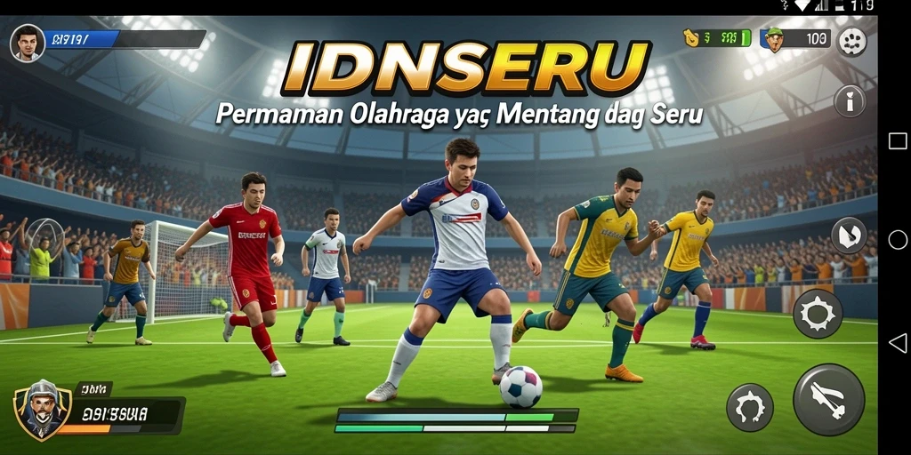 Screenshot gameplay IDNSERU menampilkan aksi seru dalam olahraga.