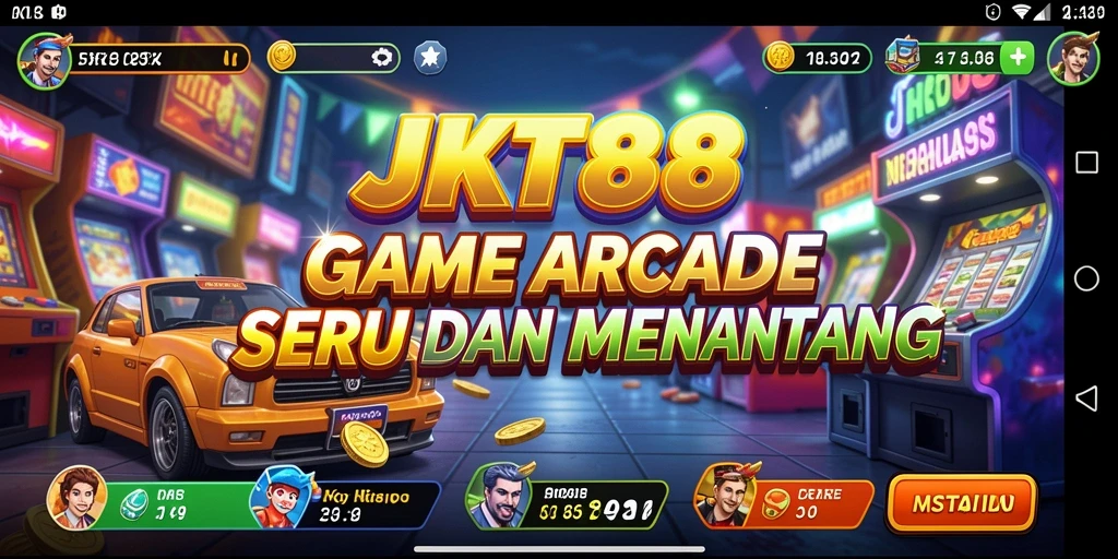 Screenshot JKT88 menampilkan gameplay arcade yang menarik dan menantang.