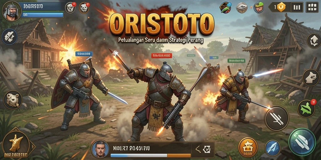 Tangkapan layar menunjukkan momen epik pertempuran dalam ORISTOTO.
