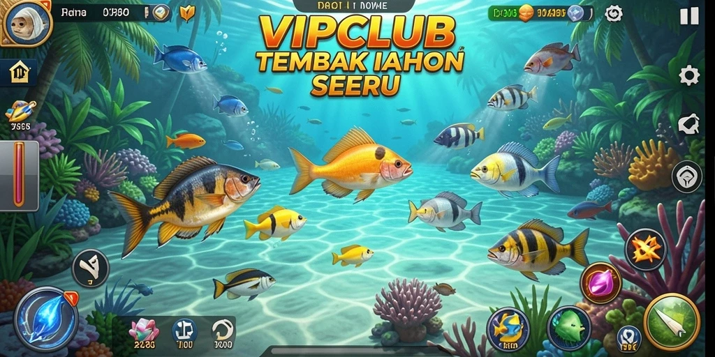 Tampilan gameplay menembak ikan yang seru di VIPCLUB.